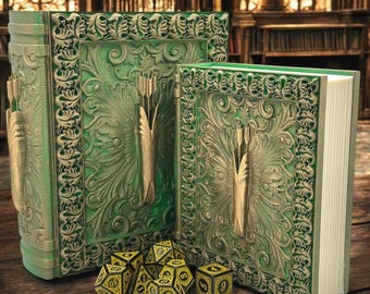 Ranger Tome, Card and Dice Storage, Dice Rolling Tray, Minifigure Storage, Roleplaying Games, Dungeons and Dragons, MTG Card Storage