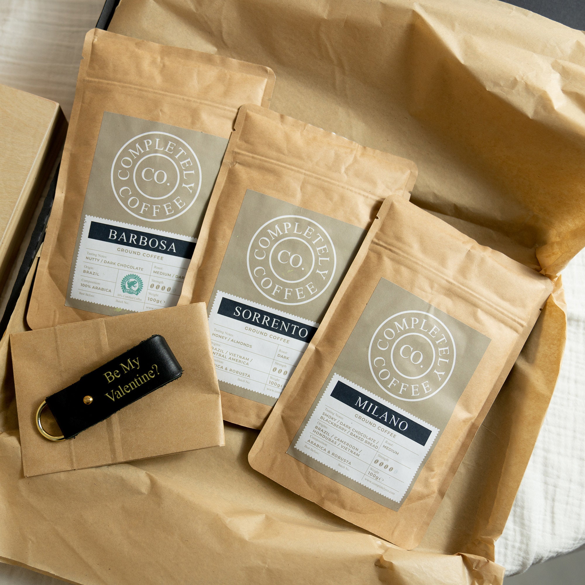 Artisan Coffee Gift Box with Bespoke Leather Key Ring Etsy