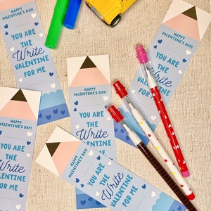 Cartes crayon imprimables pour la Saint-Valentin, Saint-Valentin en classe au crayon, idées pour enfants sans bonbons, cadeau de la Saint-Valentin pour les enfants *TÉLÉCHARGEMENT INSTANTANÉ*