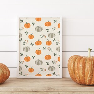 Pumpkin Wall Art, Autumn Wall Art, Printable Art, Digital Download, Home Decor, Fall Home Decor, Modern Fall Decor, Pumpkin Decor, Autum