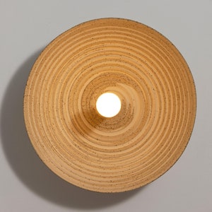 Flush Ceiling Light - SPIRAL Beige and White