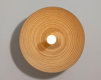 Flush Ceiling Light - SPIRAL Beige and White