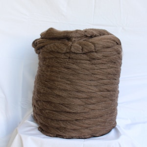 Wool Roving, 4 lbs bulk Roll Natural brown mocha un-dyed Wool Top Fiber Spinning, Felting, Knitting, Weaving supplies Wool Bump Etsy