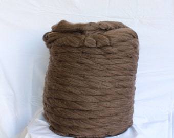 Wollroving, 4 Pfund Bulk Roll Naturbraun Mokka ungefärbte Wolle Top Fiber Spinnen, Filzen, Stricken, Weben liefert Wool Bump Etsy