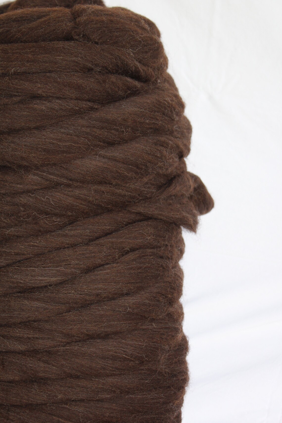 22lb Wholesale Roving Wool Natural Undyed Dark Brown CHUNKY Etsy
