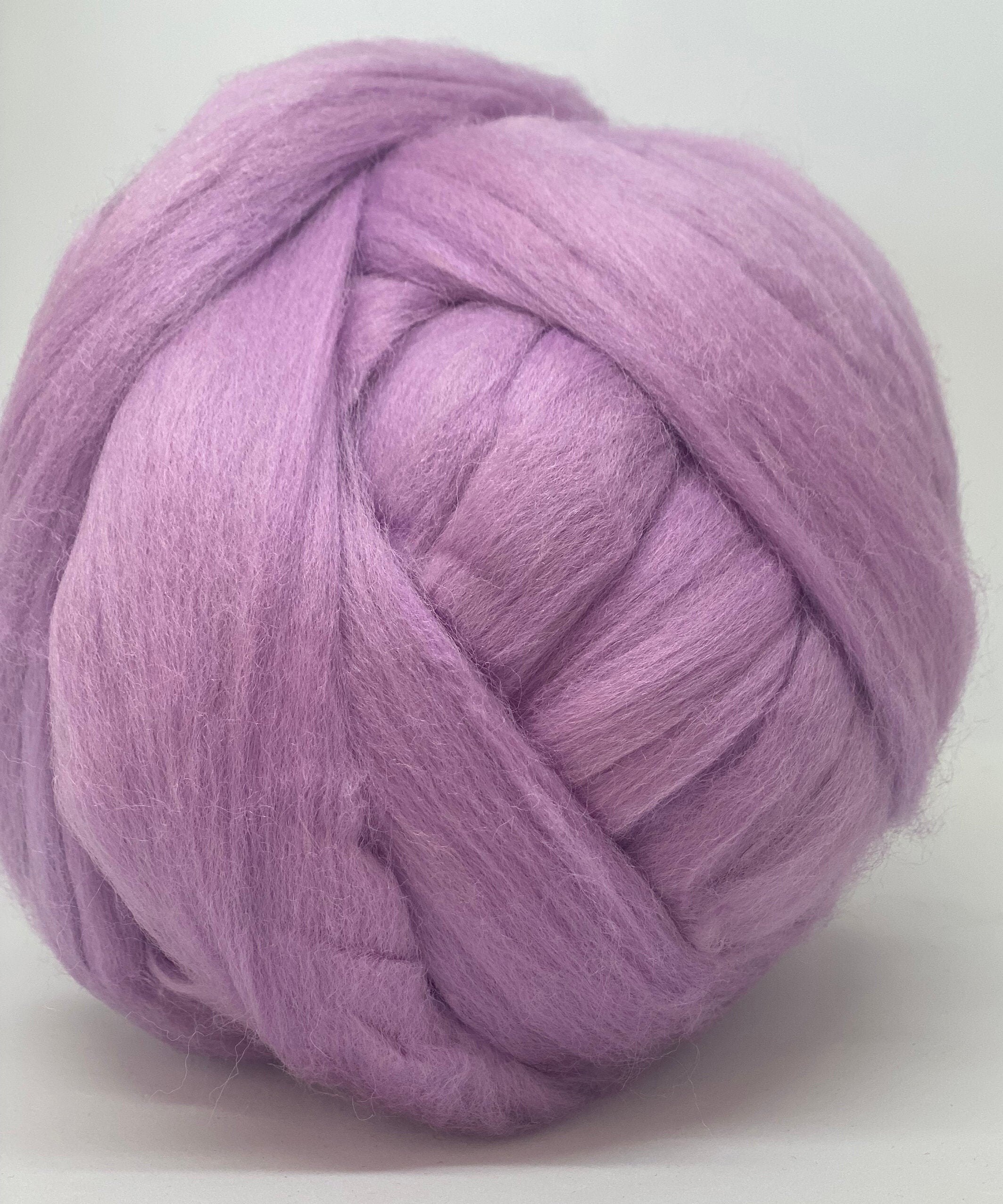 Wool Roving bulk Lavender color Wool Top Fiber Spinning Etsy