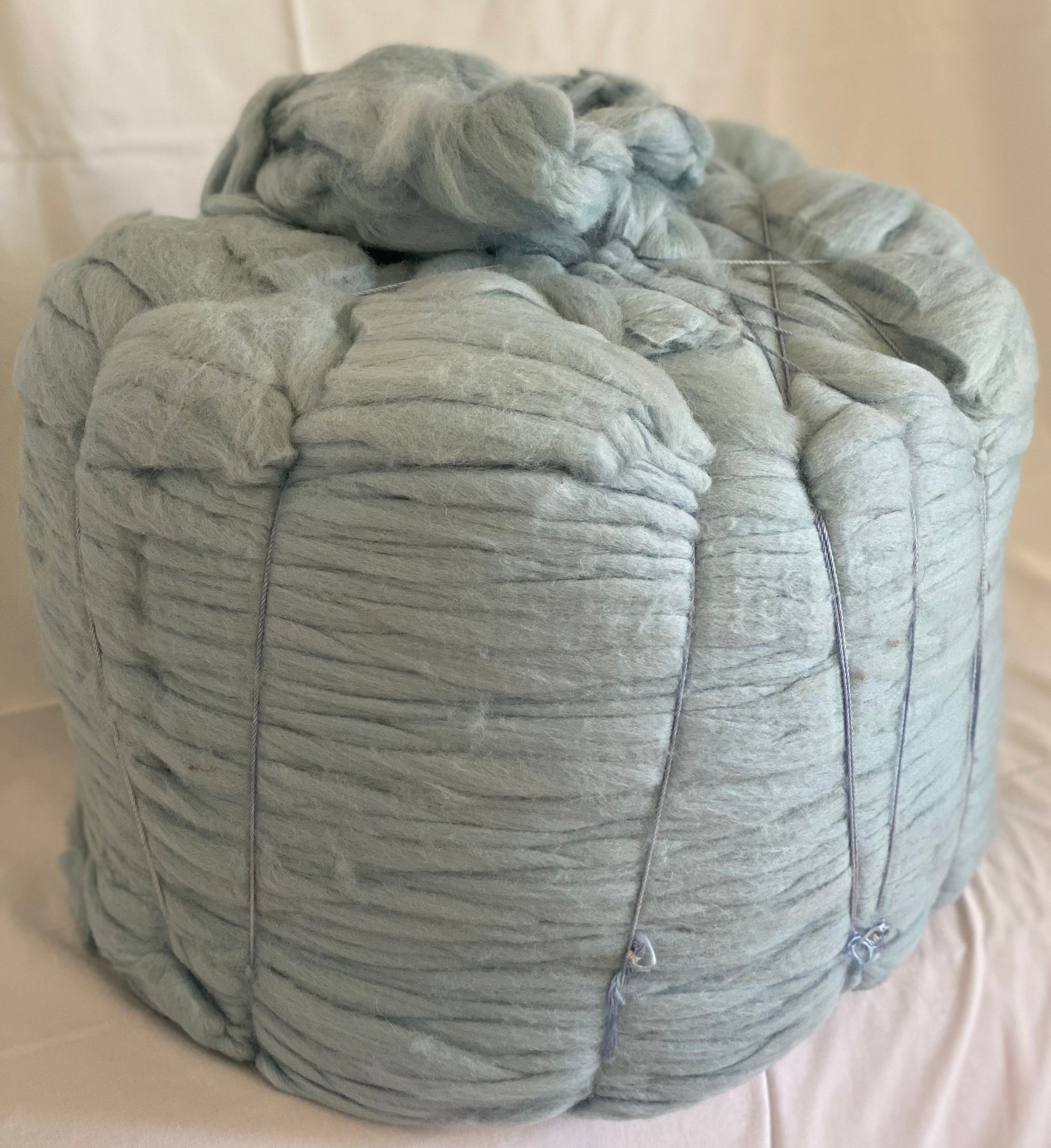 Wool Roving bulk Light blue color Wool Top Fiber Spinning Etsy