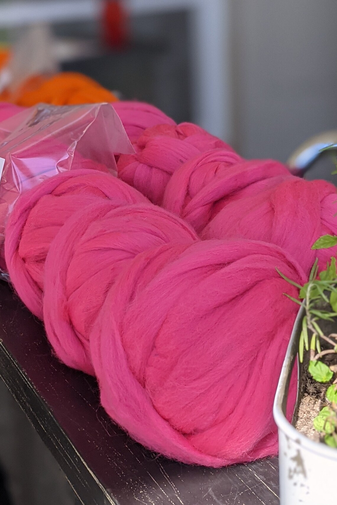 Wool Roving bulk Fuchsia color Wool Top Fiber Spinning Etsy