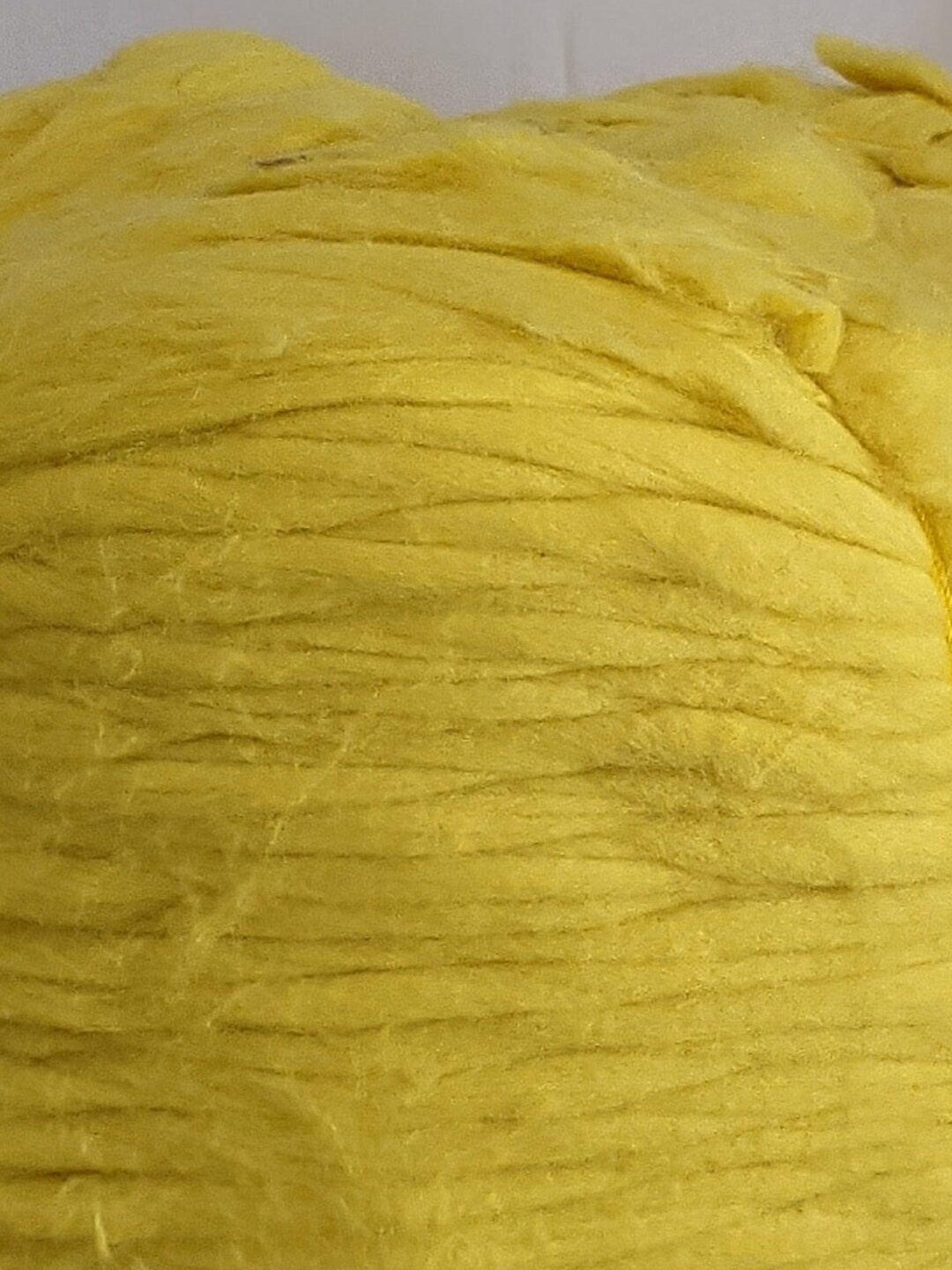 Wool Roving, Bulk Lemon Yellow Color Wool Top Fiber Spinning, Felting