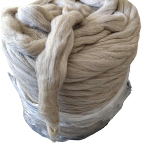 22 lbs Pounds Natural gray un dyed Wool Top Roving Fiber Spinning, Felting, Weaving, Knitting Crafts,chunky,bulk bump sale esty