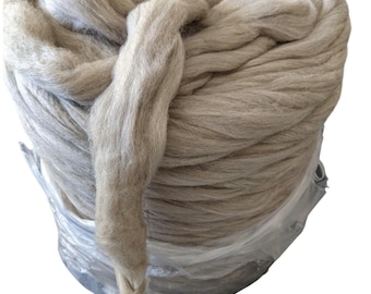 22 lbs Pounds Natural gray un dyed Wool Top Roving Fiber Spinning, Felting, Weaving, Knitting Crafts,chunky,bulk bump sale esty