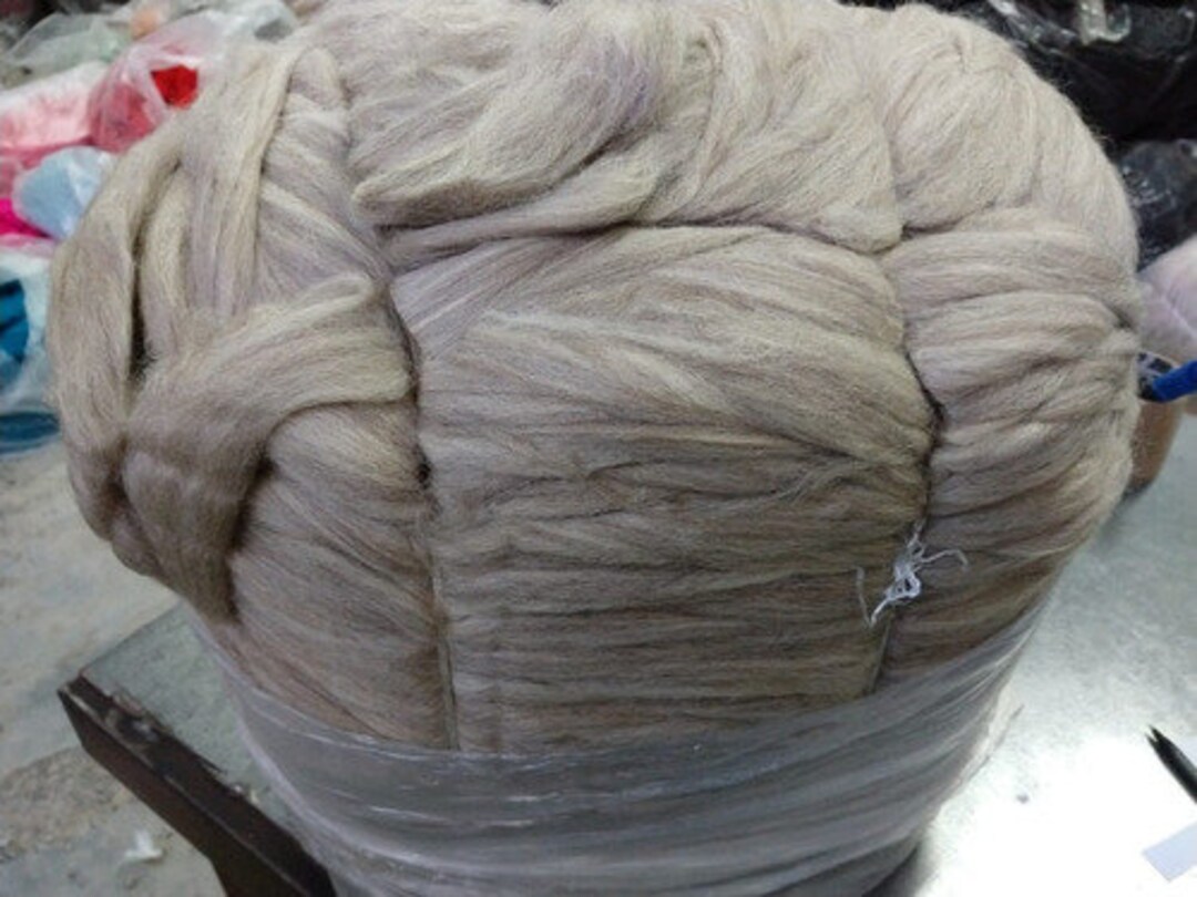 22 Lbs Pounds Natural Gray Un Dyed Wool Top Roving Fiber Spinning ...