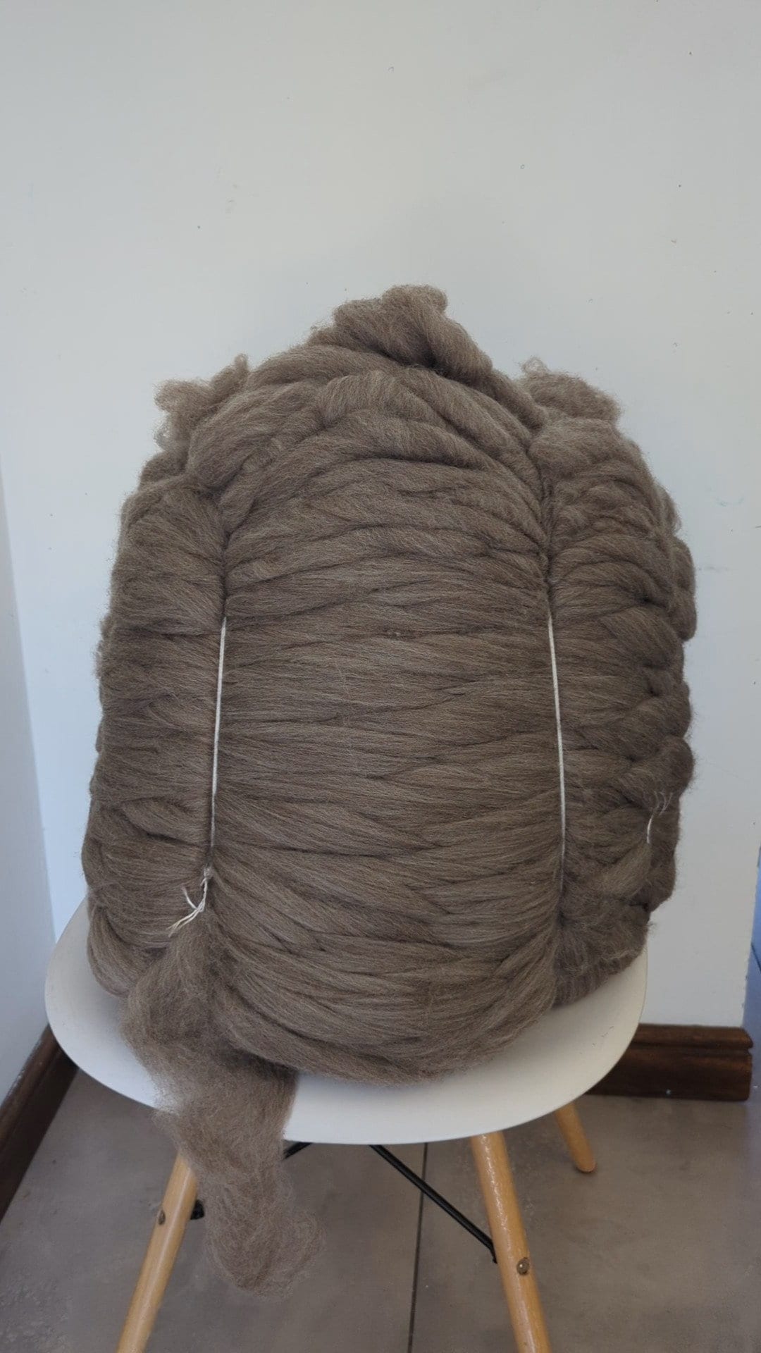10 Lb Wholesale Wool Roving,un-dyed Fawn Gray Wool Top Fiber Spinning ...