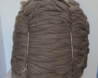 10 lb Wholesale Wool Roving,un-dyed fawn Gray Wool Top Fiber Spinning, Felting, Knitting, Weaving Wool supplies Wool Bump chunky yarn Etsy