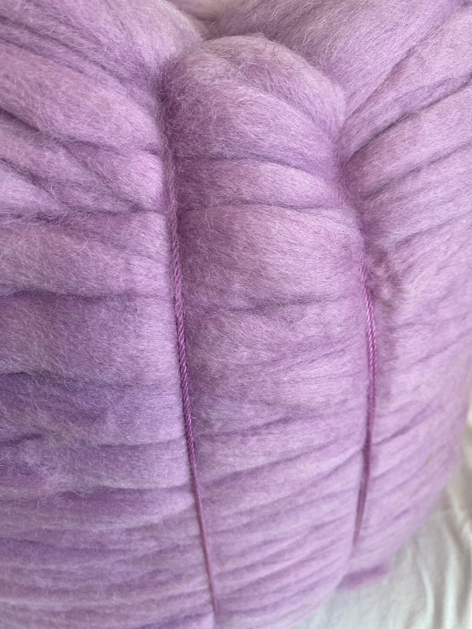 Wool Roving Bulk Lavender Color Wool Top Fiber Spinning Etsy