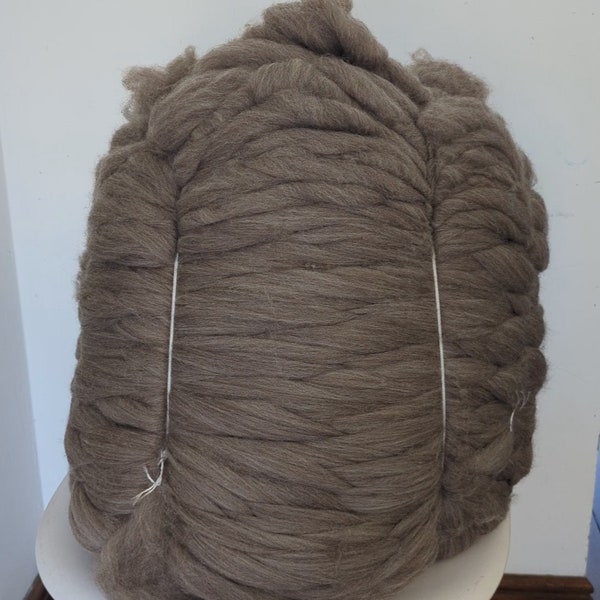 11Lb Wholesale Wool Roving, (5kg)Natural fawn gray un-dyed Wool Top Fiber Spinning, Felting, Knitting, Weaving supplies Wool Bump Etsy