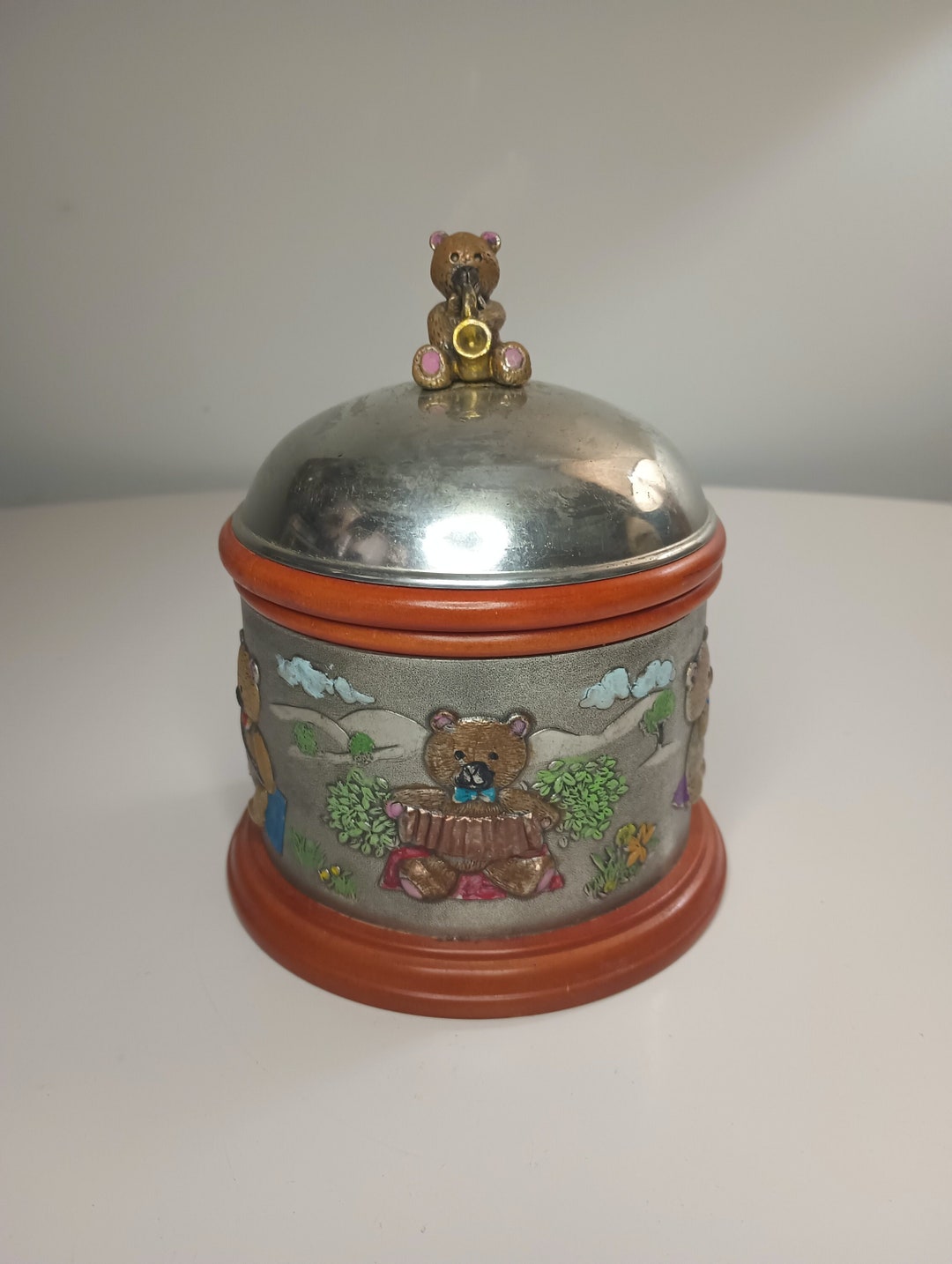 Vintage Royal Selangor Teddy Bear Pewter Music Box. 4.5x Etsy