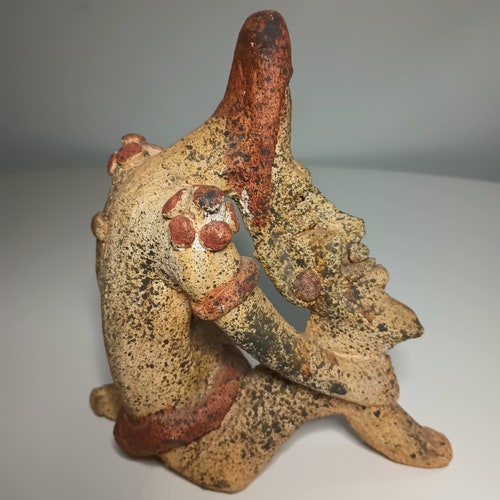Vintage Unique Aztec Mayan Clay shops Figurine Statue. 5.5