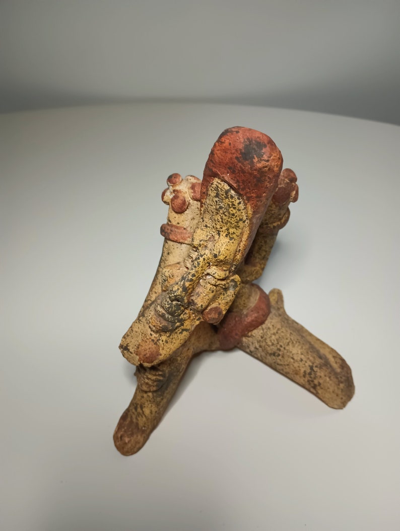 Vintage Unique Aztec Mayan Clay shops Figurine Statue. 5.5
