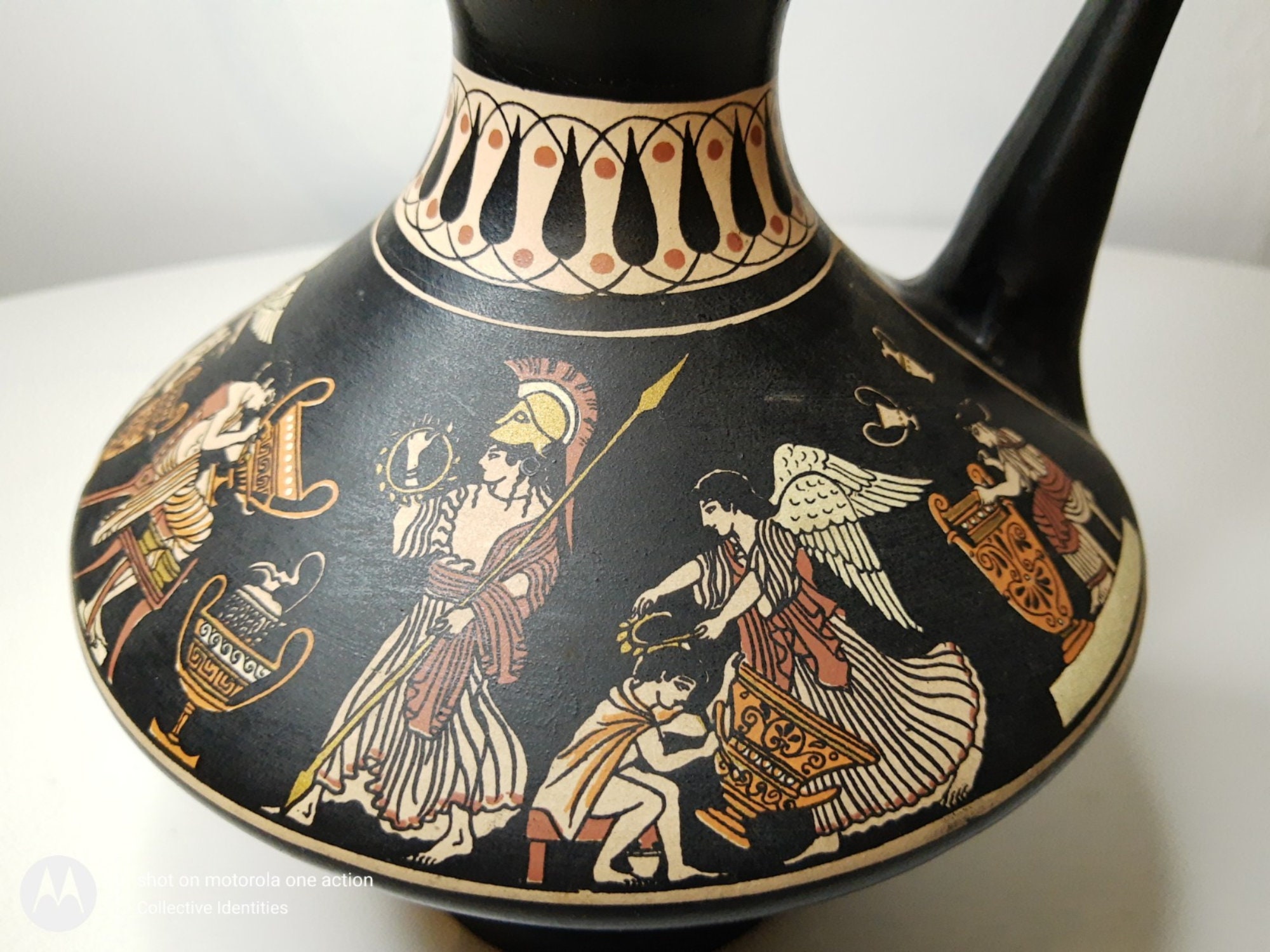 Greek Goddess Athena vase/decanter. Made by Growing Etsy