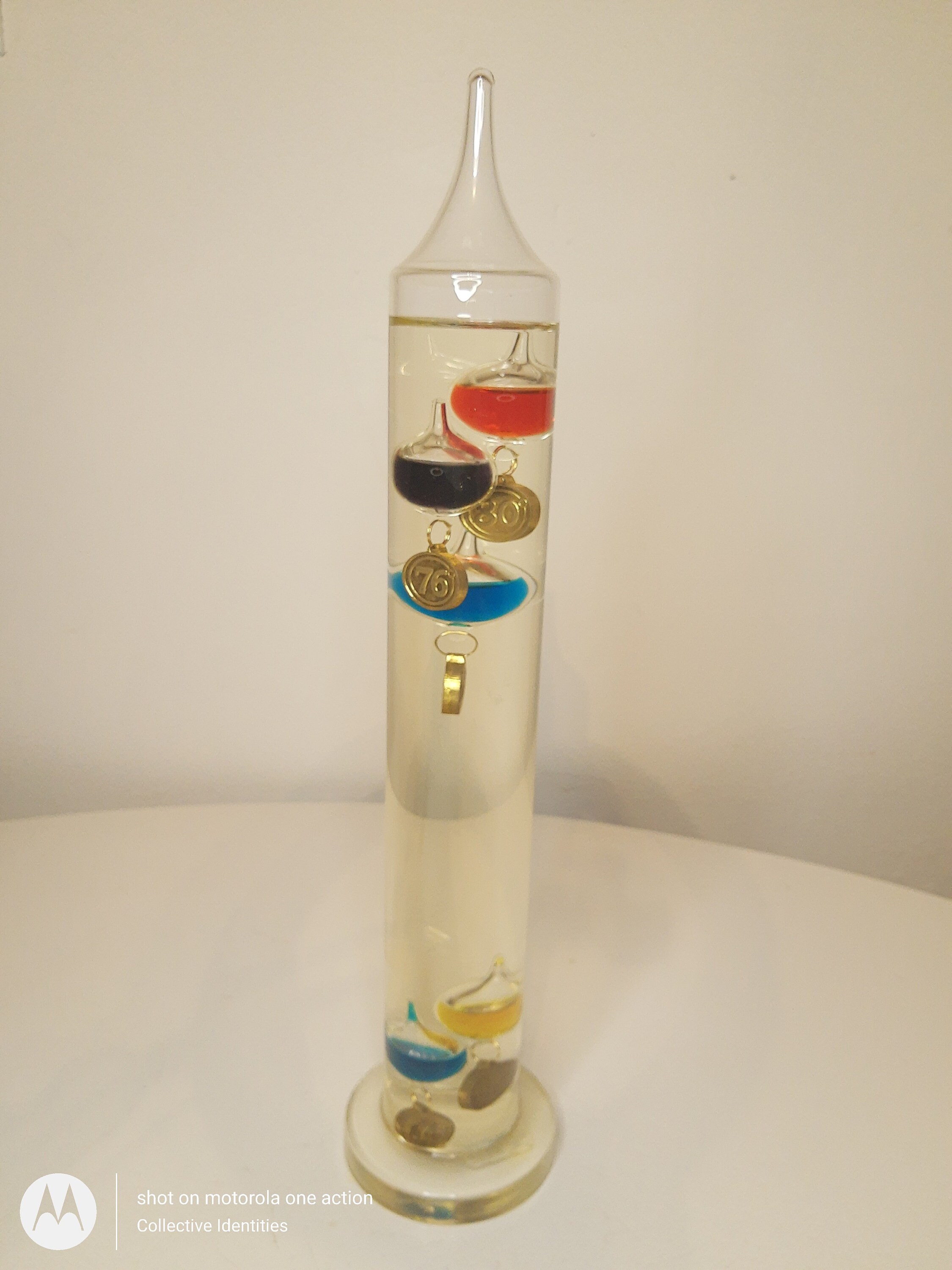 14 Galileo Thermometer 1980's Standing Liquid Etsy