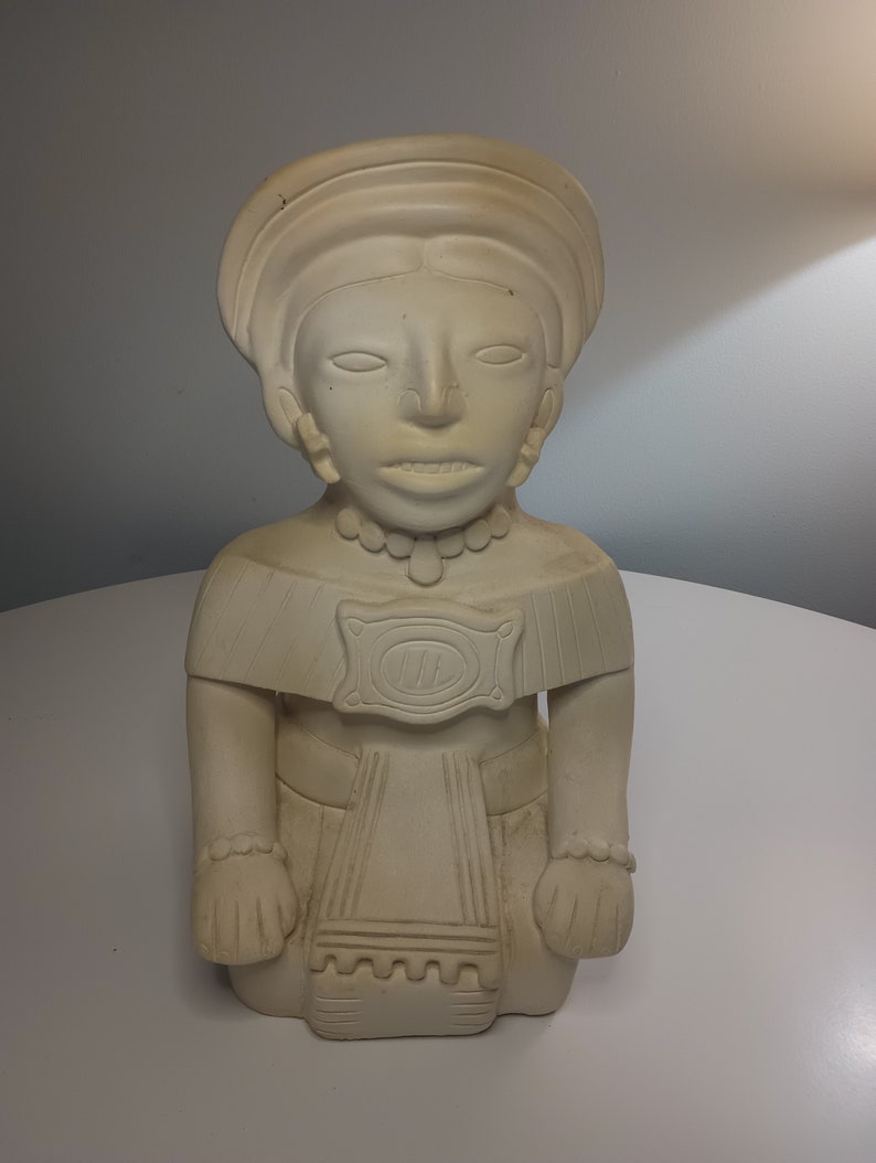 Large Vintage Aztec Mayan Clay Statue Figurine. 8 X Etsy