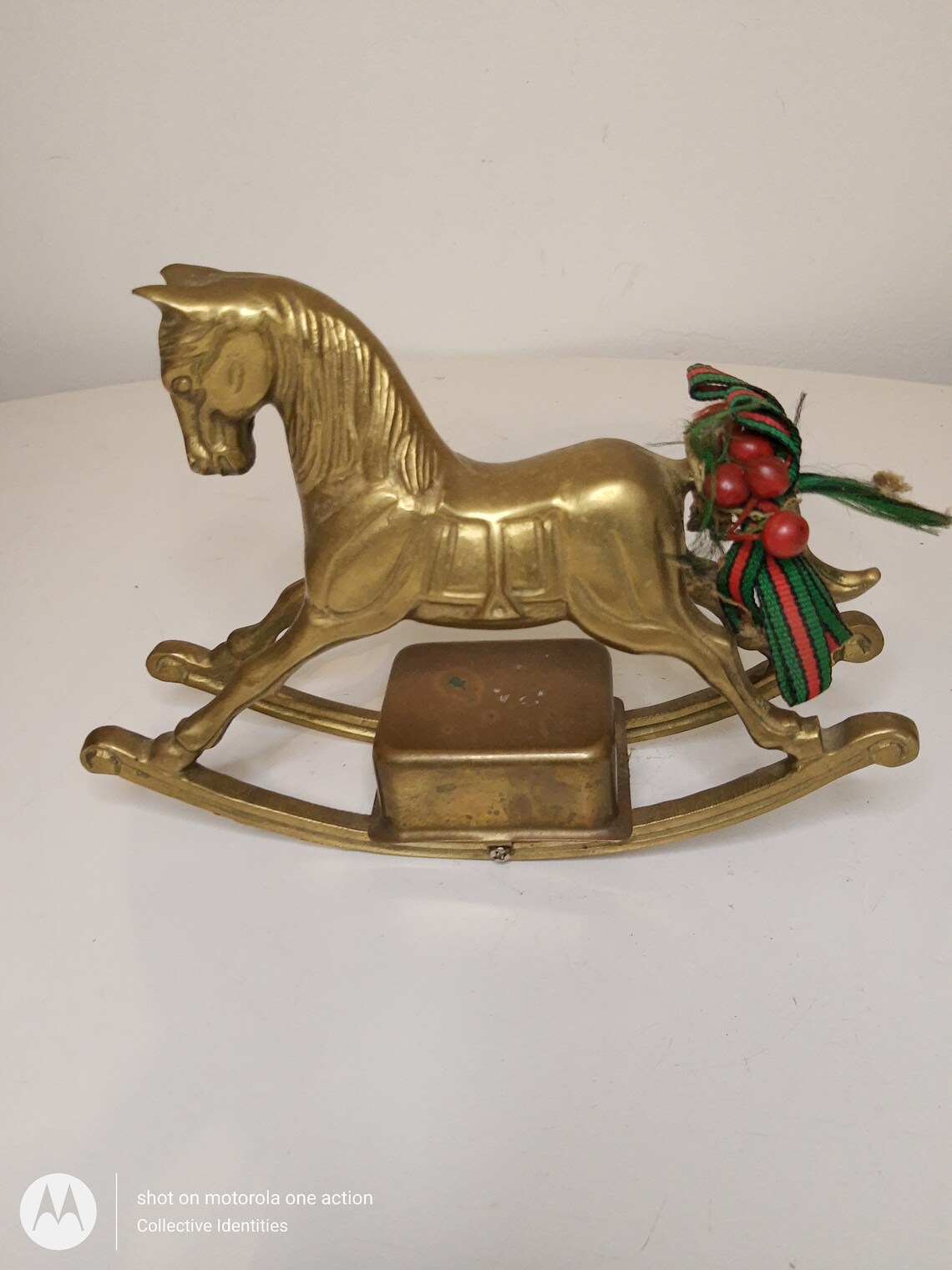 Brass Rocking Horse With Working Music Box 8.5 X Etsy