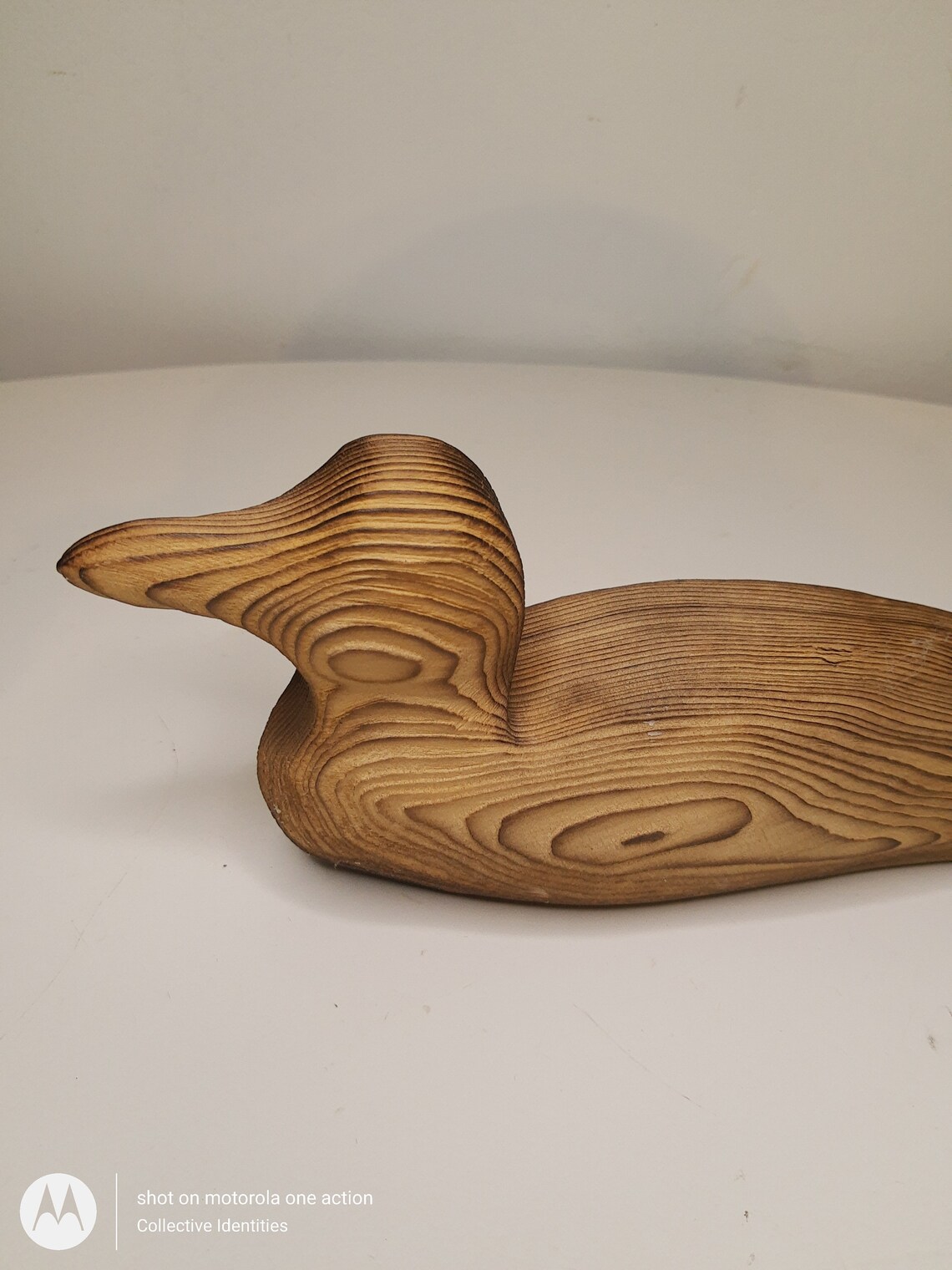 Fence post wooden duck. 10 x 2.5 x 3.5. Etsy
