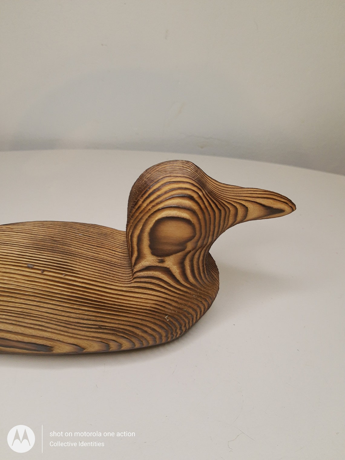 Fence post wooden duck. 10 x 2.5 x 3.5. Etsy