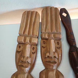 Vintage Tiki Spoon and Folk Decor.12&quot; x 2.5&quot;