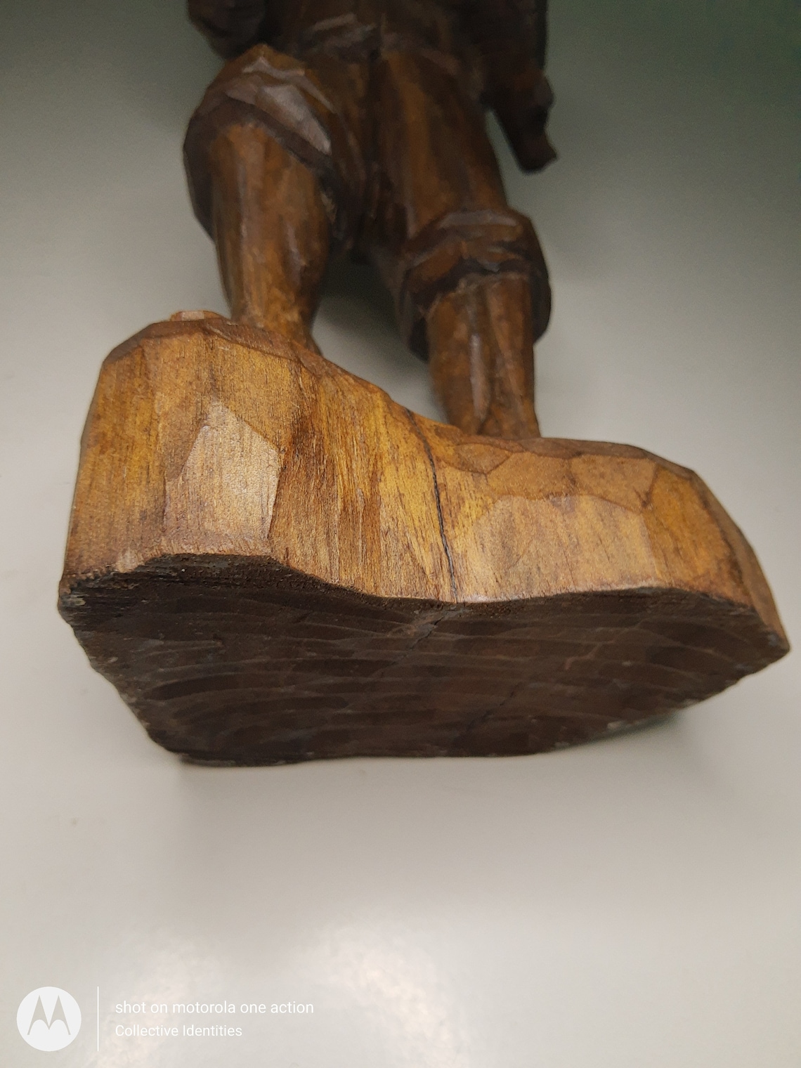 Hand carved wooden Chinese fisherman statue 5 x Etsy