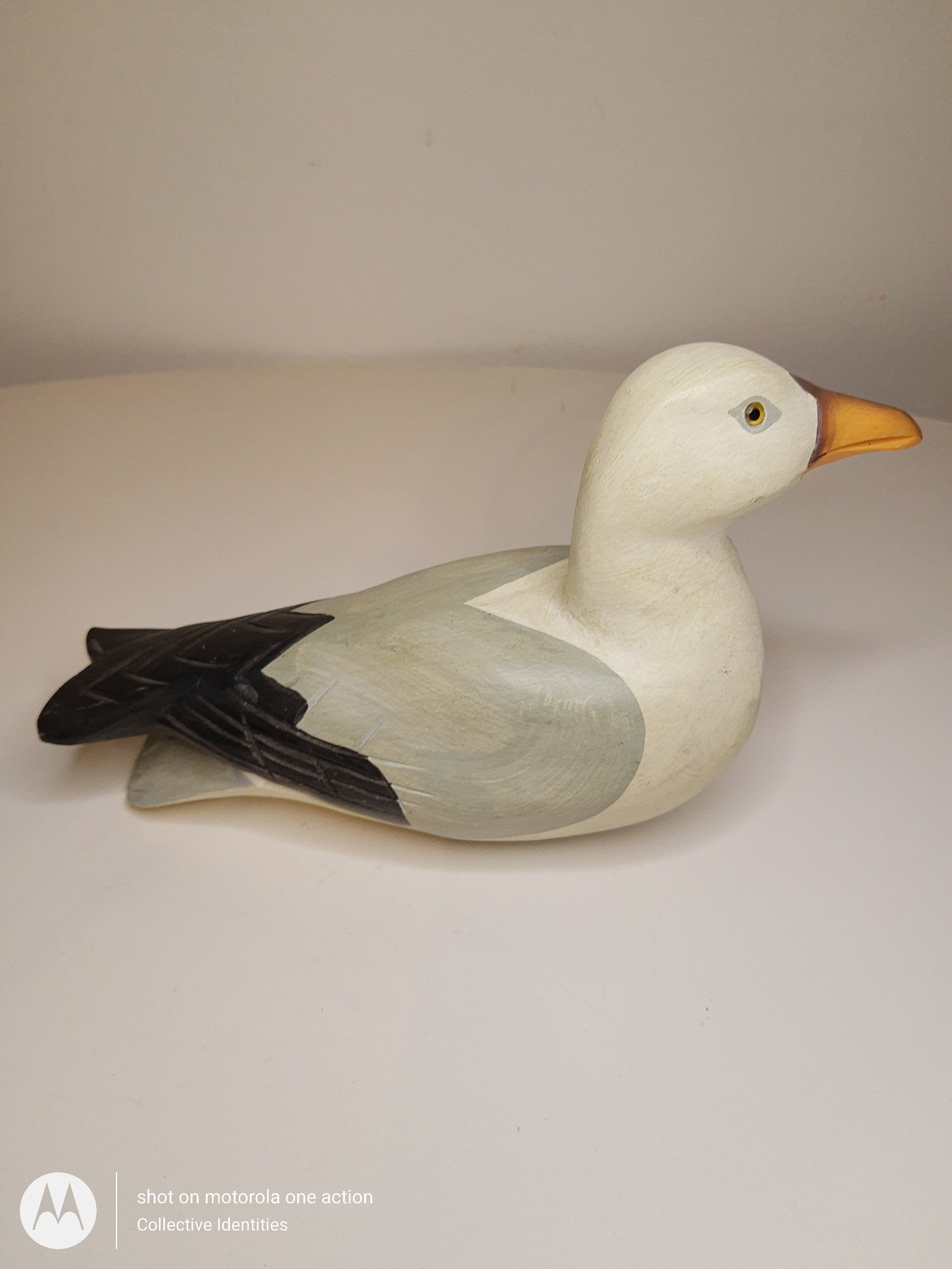 Turned wooden seagull decoy 4 x 2.5. Etsy