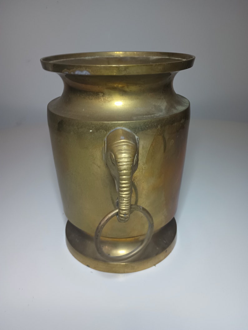 Vintage Brass Elephant Planter/ Vase. 8 X 8 Etsy