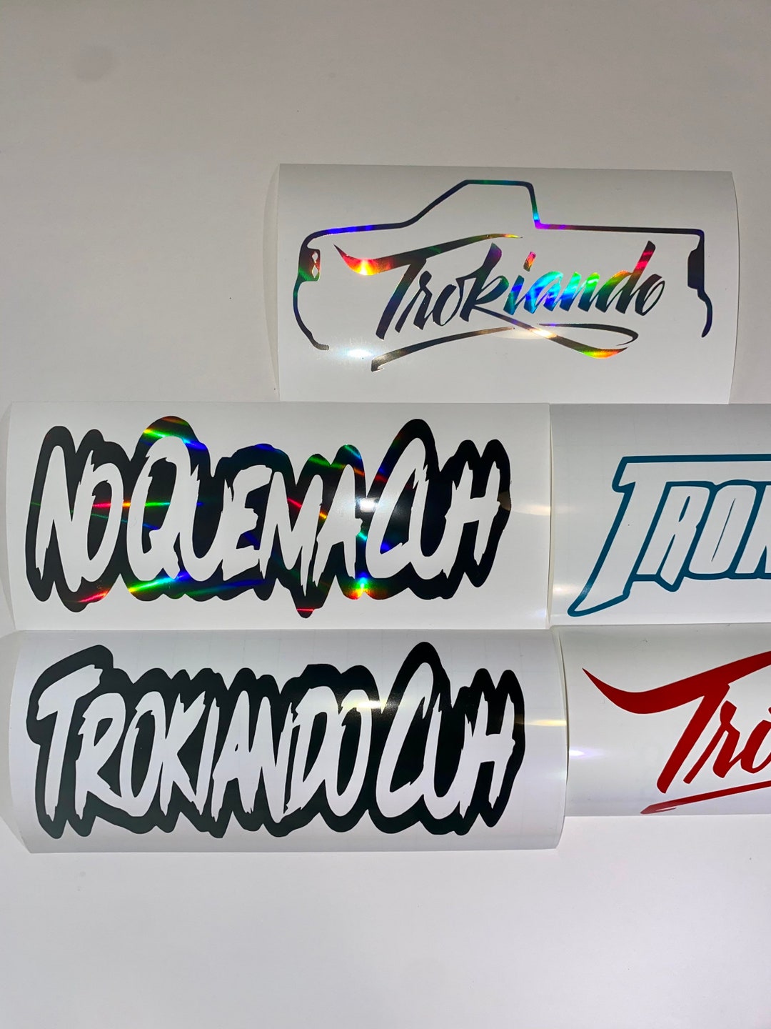 Trokiando Cuh Mamalona Car Decals No Quema Cuh Holographic Permanent
