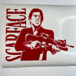 Scar face Car Decals - Scar Face Window Sticker - Scarface Movie - Tony Montana Sticker