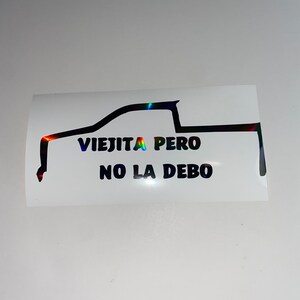 "Trokiando Paisa" Takuache Meme Vinyl Decal - Funny Car Window Sticker, White, Self-Adhesive