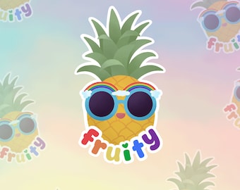 Cute Pride Vinyl Sticker | Water Resistant Vinyl Fruity Sticker