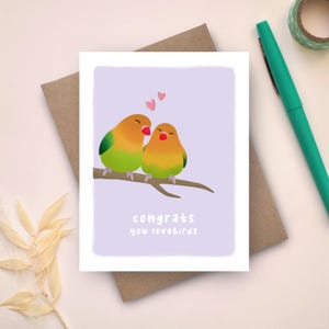 Congrats Lovebirds Card | Wedding Card | Engagement Card
