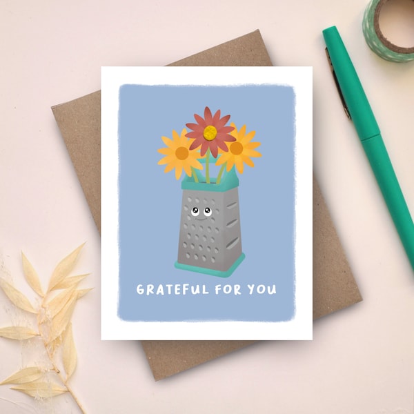 Punny Valentines Card | Cute Valentines Day Card | Punny Thank You Card | Grateful For You