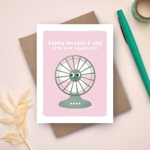 Punny Mother’s Day Card | Cute Mothers Day Card | Biggest Fan Card For Mom