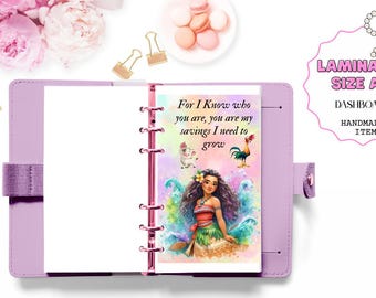 A6 Laminated Dashboard Moana