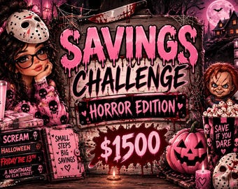 A6 Horror  Savings Challenge Bundle
