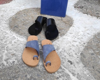 Kundenspezifische griechische Ledersandalen, Made by Order Damen Sandalen