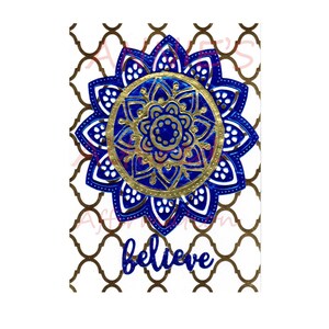 Geschenk Kunst Karten-positive Affirmation Wand Dekor-druckbare Download-Digital Bild von Original handgemachte inspirierende Multimedia Art-Glauben!