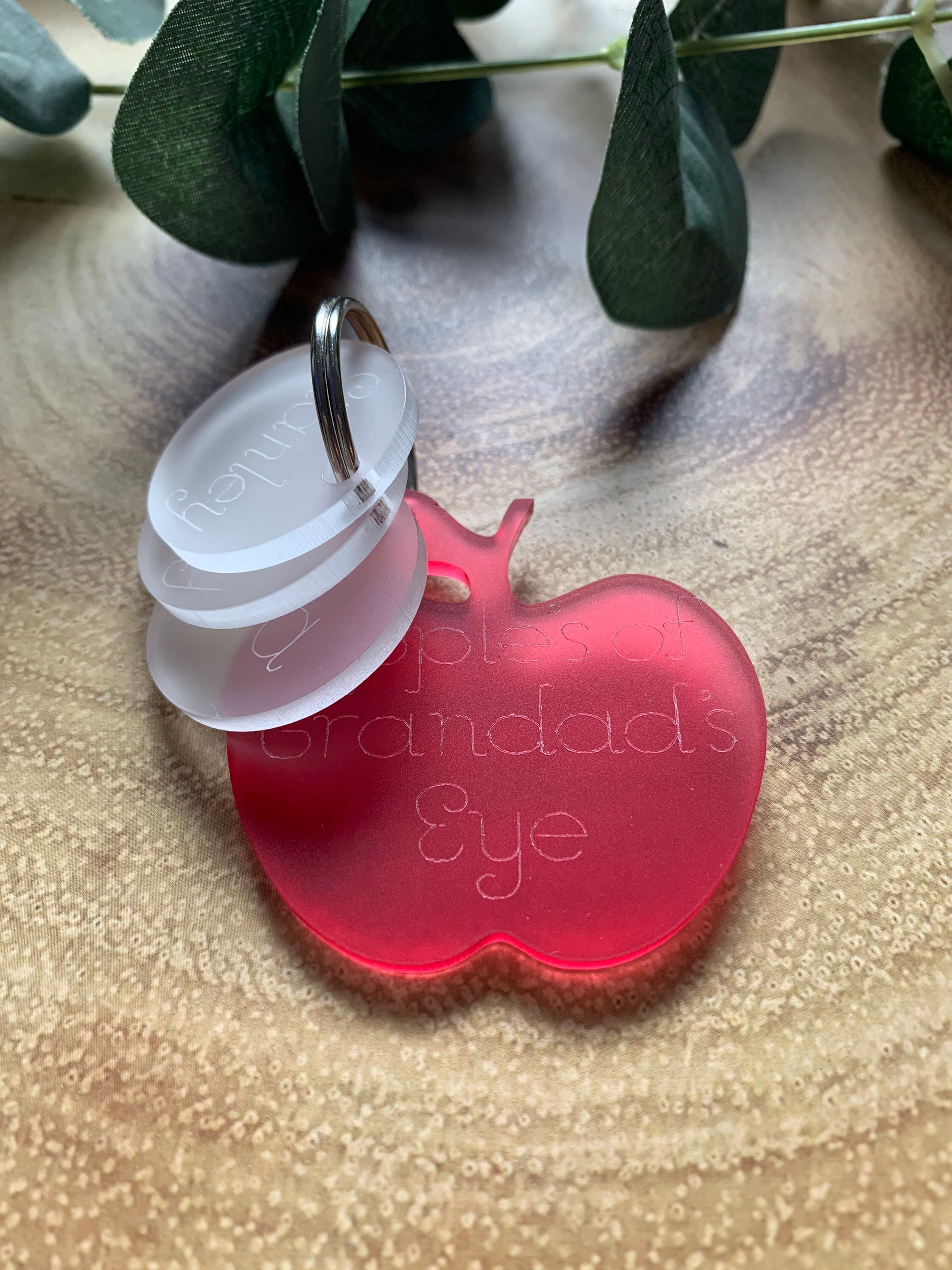 Apple Keyring Keychain Engraved Keyring Gift Idea Etsy UK