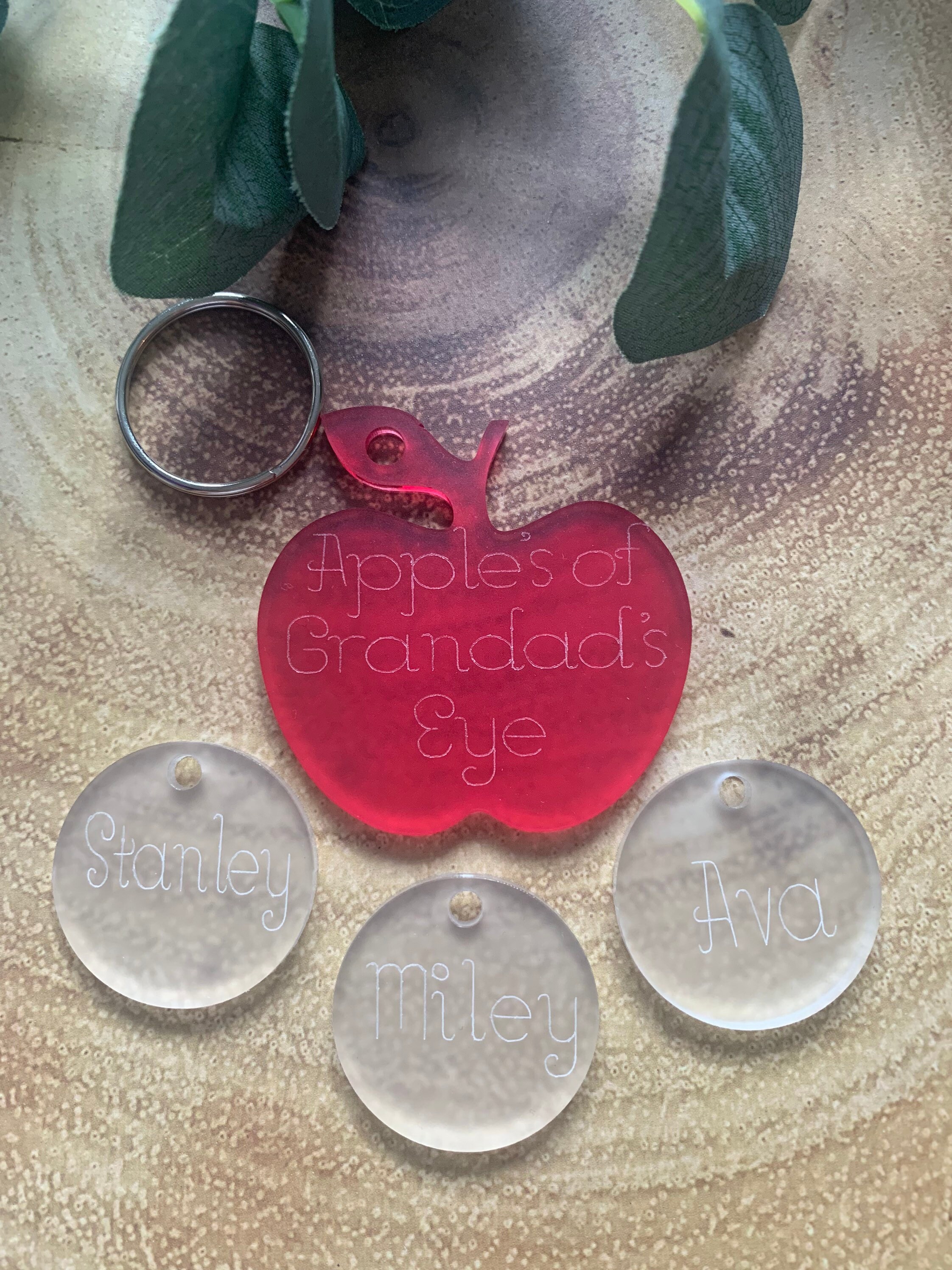 Apple Keyring Keychain Engraved Keyring Gift Idea Etsy UK