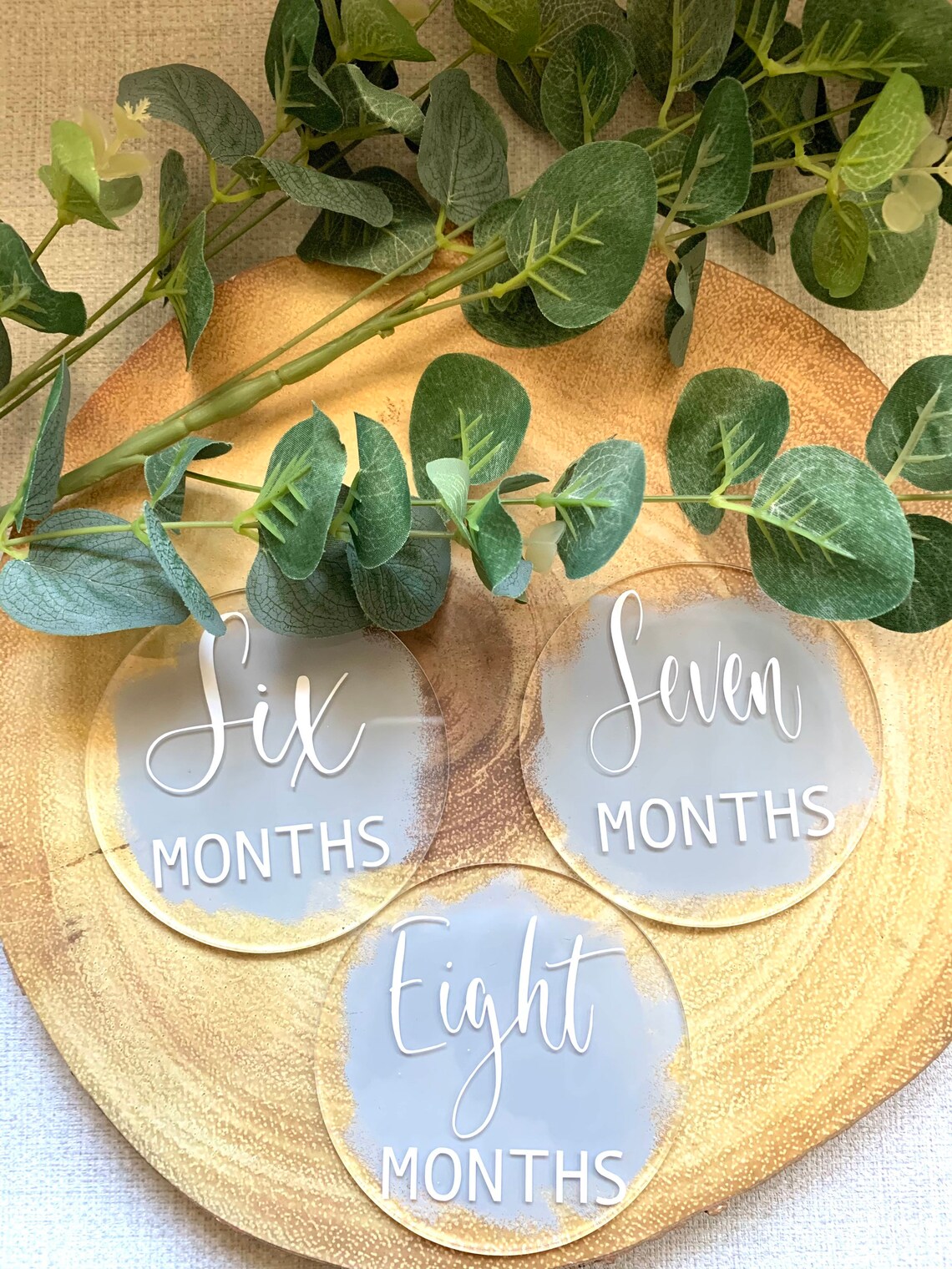 Personalised Acrylic Baby Milestone Discs Baby Milestone Etsy
