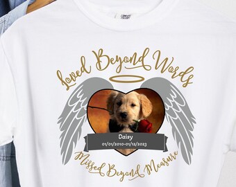 In Memory of Pet Shirt, Comfort Colors Shirt, In Loving Memory Pet Shirt, In Loving Memory Dog Shirt, In Loving Memory Cat Shirt, Angel Wing