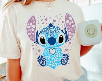 Floral Stitch Shirt, Stitch Shirt, Disney Stitch Shirt, Stitch Shirts, Cute Stitch Shirt, Disney Family Shirts, Disneyworld Shirts 172208