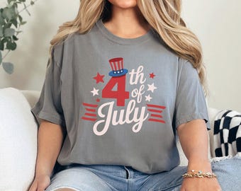 4th Of July Shirt, Comfort Colors Shirt, American Shirt, Fourth of July Shirt, USA Patriotic Shirt, Independence Day Shirt, 175015